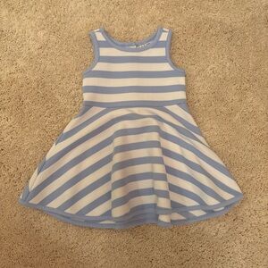Janie and Jack - 12-18 Months - Blue and White Baby Dress